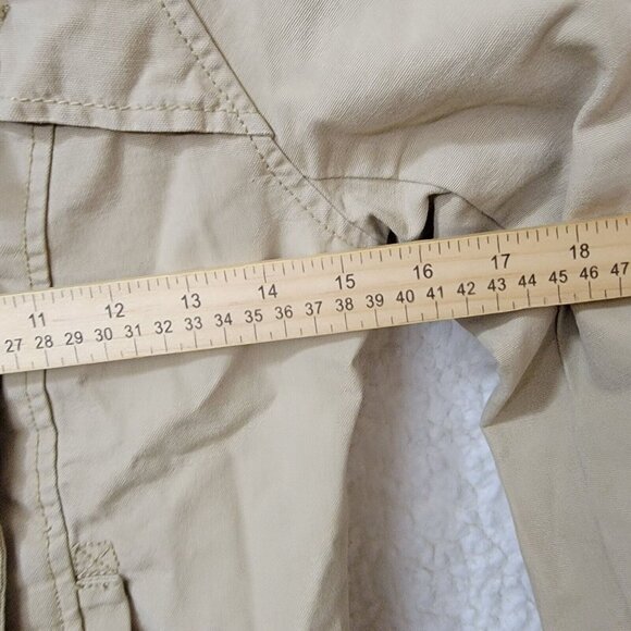 American Eagle Outfitters Jacket Button up Womens Small Tan 100% Cotton Pockets - Picture 9 of 10